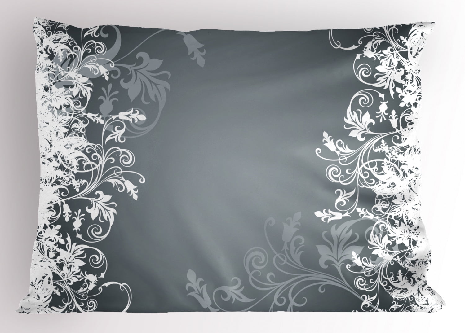 Floral Pillow Sham Flower Arrangement Contrasting Colors Wildflowers