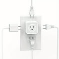 thumbnail image 3 of OUSITAID [Fast Arrival] 2 Pack 5-Way Multi Plug Outlet Extender  JcBlaon 3 Prong Flat Wall Plug Expander with Compact Design for Cruise Ship  Travel  Home  Office  Dorm Essentials, 3 of 7