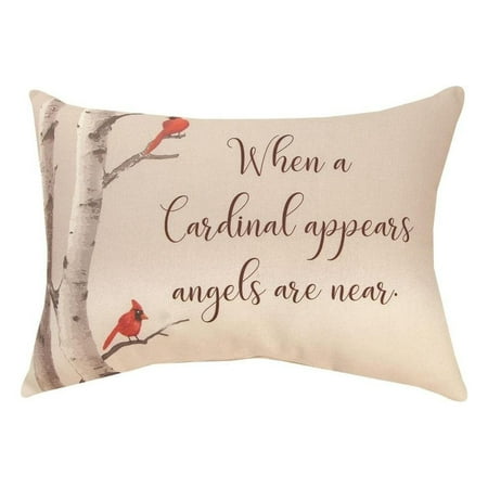 

CintBllTer Woodworker When A Cardinal Appears Angels are Near Pillow - Pillow - Outdoor/Indoor Pillow - Decorative Pillow 18 x 13 Inches