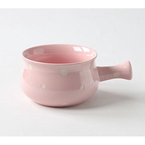 Ceramic Porcelain Soup Bowl with Handle French Onion Soup Bowl (2