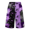 thumbnail image 4 of JoveMarine Men's Bermuda Cargo Shorts Halloween - Loose Work Shorts with Print & Pockets, Knee-Length Casual for Summer Fun,Khaki L, 4 of 6