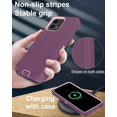 thumbnail image 4 of for Motorola Moto G Stylus 5G(2023) Phone Case, with Screen Protector, Dust-Proof Port Cover, Full-Body Non-Slip Silicone Rubber Covered, Military Grade Drop-Proof Shockproof, Pink/Purple, 4 of 14
