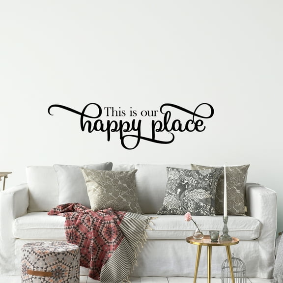 Family Home Decor Wall Decal Sticker Quote Vinyl Wall Art - This Is Our Happy Place