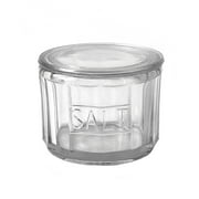 Creative Co-op Round Pressed Glass Salt Cellar, Clear