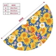thumbnail image 3 of Lsque Vintage White Yellow Sunflower Print Christmas Tree Skirt, Tree Skirt with Ties or Velcro, Perfect for Holiday Decorations, Halloween, and New Year-48", 3 of 7