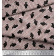thumbnail image 3 of Soimoi Pink Poly Georgette Fabric Penguin Ocean Printed Craft Fabric by the Yard 52 Inch Wide, 3 of 3