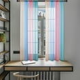 thumbnail image 5 of Btomtd Rainbow Sheer Window Curtains , Colorful Voile Drapes with Rod Pocket for Bedroom, Semi Sheer Gauze Curtains for Living Room and Patio - 55.11"x62.99", B, 5 of 6