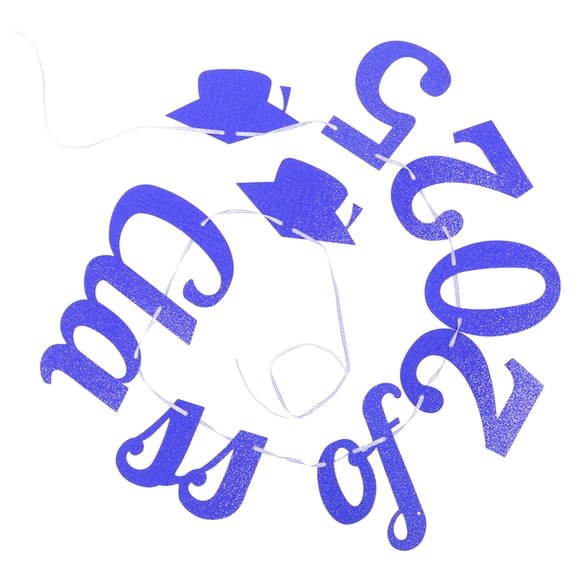 Mini Mirror Decorations Graduation Party Banner 13.50X8.50X0.10CM Blue