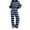 Dark Blue, variant on Satingcolo Womens Striped Print Sets Mock Neck Sweatshirt & Long Pants Sets 2 Piece Lounge Outfits Sets for Daily Wear M