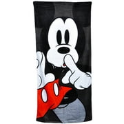 Mickey Mouse Kids Bath Beach Pool Towel 58x28 Black