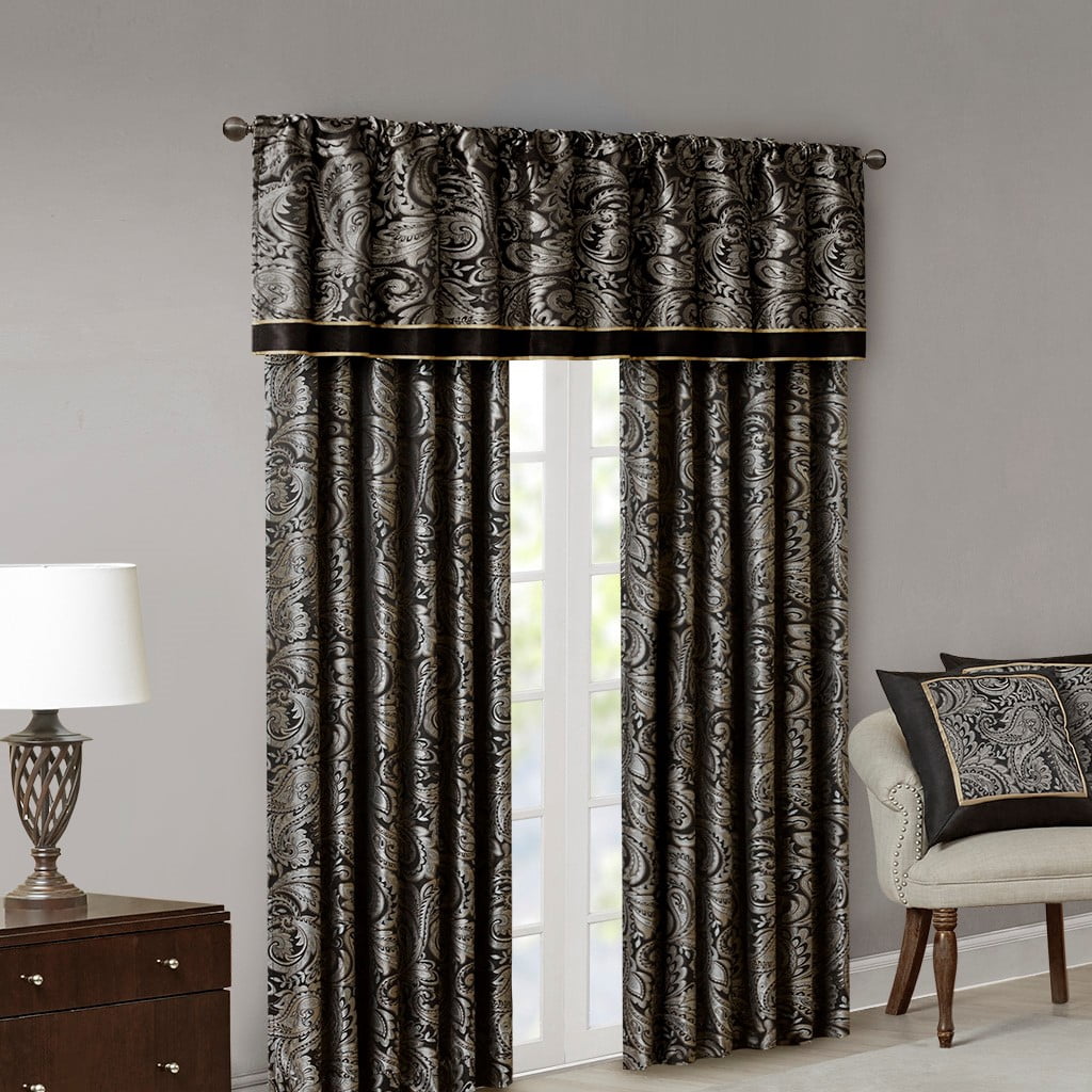 MAYEERTY Jacquard Curtain Panel Pair - 2 Pcs Window Panels