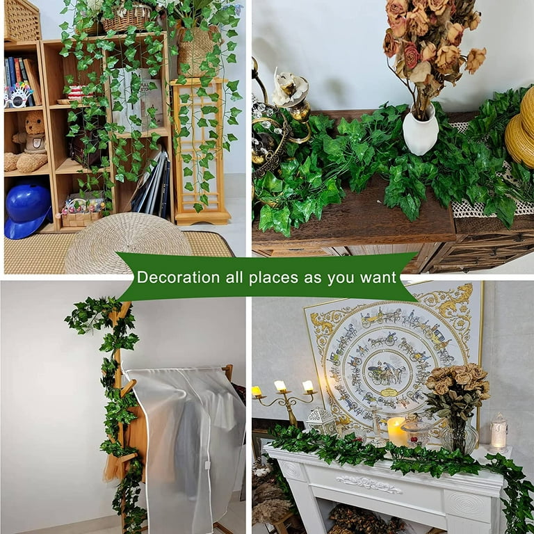 Viworld 12 Strands 84 feet Artificial Ivy Greenery Garland, Fake