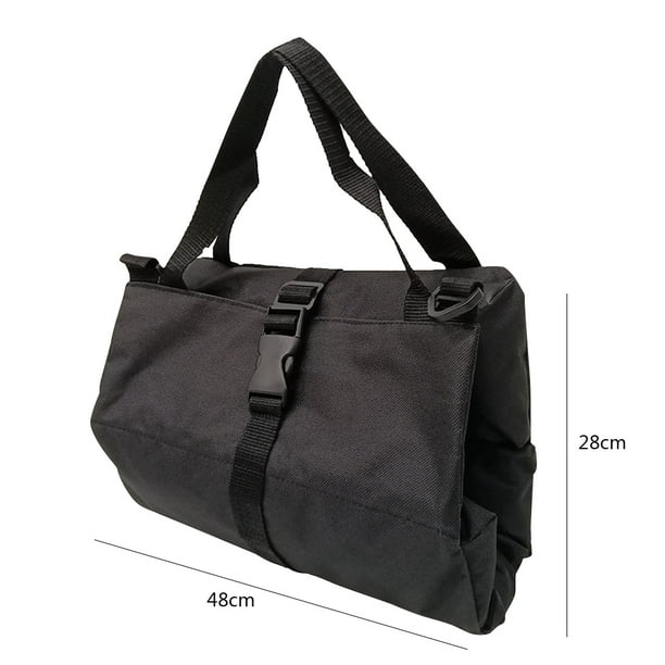 Organizador Estuche de herramientas portátil Estuche de bolsa de herramientas de lona para carpintero electricista (negro) Sywqhk Libre de BPA