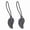 Gray/black, variant on Evideco French Home Goods Curtain Holdbacks Magnetic Wooden Leaf Curtain Tieback - White