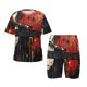 thumbnail image 1 of Fotbe Abstract Skull Guitar Art Pijama Estampada de 2 Piezas para Niños – Ropa de Dormir de Manga Corta Cómoda para Niños y Niñas, Camiseta y Shorts de Algodón-X-Large, 1 of 6