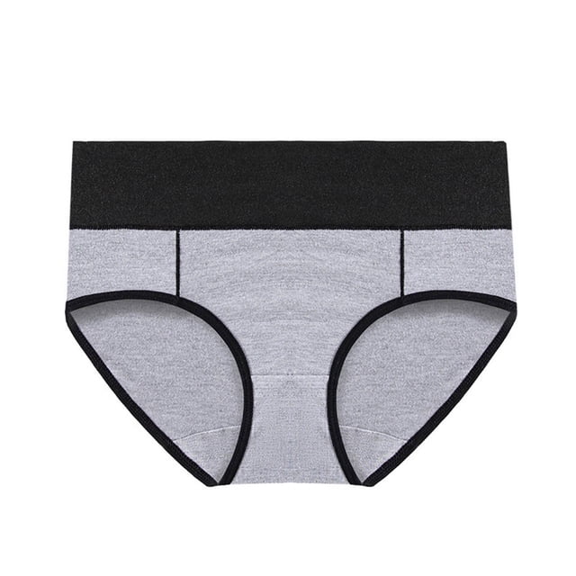 Gibobby Ropa interior termica Ropa interior cómoda para mujer, transpirable, algodón , sin rieles, para niñas (Gris, L)