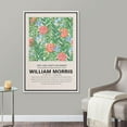 thumbnail image 2 of PixonSign Framed Canvas Print Wall Art William Morris Rose Flower Garden Nature Wilderness Illustrations Fine Art Rustic Scenic Relax/Calm Colorful for Living Room, Bedroom, Office - 24"x36" White, 2 of 5