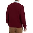 thumbnail image 2 of Kallspin Men’s Wool Blend Crew Neck Cable-Knit Pullover Sweaters (Burgundy, Medium), 2 of 8