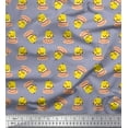thumbnail image 1 of Soimoi Cotton Duck Fabric Cup,Plate & Chick Cartoon Fabric Prints By Yard 42 Inch Wide, 1 of 3