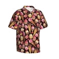 thumbnail image 2 of Balery Ice Cream Cake Print Men's Hawaiian Shirts Short Sleeve Beach Shirt Relaxed Fit Vacation Button Down Shirts-Medium, 2 of 9