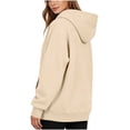 thumbnail image 7 of Womens Oversized Sweatshirts Hoodies Long Sleeve Round Neck Zipper Lightweight Fashion Plaid Jacket Winter Clothes Casual Fall Outfits, 7 of 7