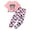 Pink, variant on Usaibhir Girl Outfits Short Sleeve Printed Crop Tops Camouflage Pants 2pcs Summer Clothes Set 7-14T