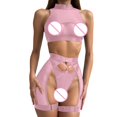thumbnail image 4 of Gibobby Lenceria mujer sexy Lenceria Sexy para Mujer Ropa Interior Sensual de una Pieza Erotica de Encaje con Cuello V Pijama Tirantes(Rojo, M), 4 of 5