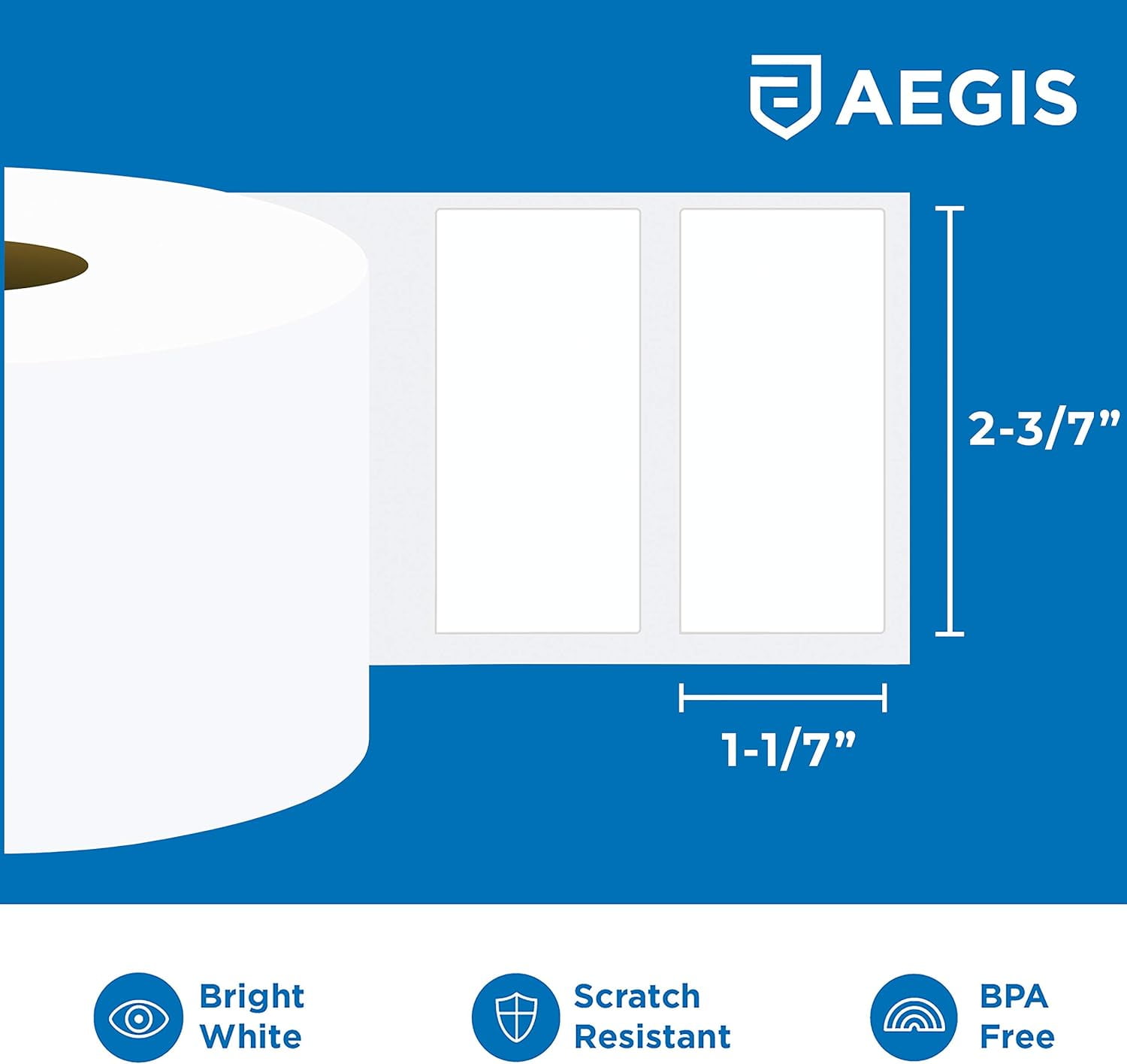 Aegis Adhesives - Compatible Label Replacement for Brother DK-1209 (1.1" X 2.4”) Address & Barcode, Use with QL Label Printers - 12 Rolls + 1 Frame
