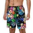 thumbnail image 2 of Balery Colorful Flowers Mens Swim Trunks Swim Shorts for Men Quick Dry Inseam Beach Shorts with Compression Liner Pocket-Small, 2 of 9