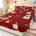 thumbnail image 4 of Manfei Xmas Farmhouse Snowflake Queen Sheets,Colorful Farm Cattle Queen Sheet Sets,4-Piece,1 Flat Sheet,1 Fitted Sheet and 2 Pillowcases, 4 of 6