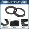 thumbnail image 5 of Car Wheel Hub Centric Rings OD 74.1mm to ID 58.1mm Wheels Center Shaft Shock Absorbing Hubrings Polycarbonate Black Durable, 5 of 7