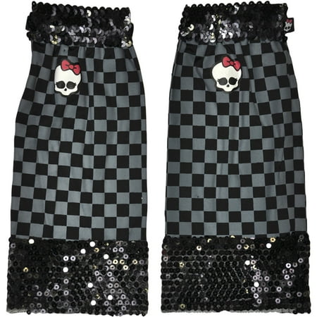 Morris Costumes Girls Monster High Creeperifc Leg Warmer Black/Gray 6-10, Style XS11887