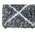 thumbnail image 6 of Chesapeake Microfiber Polyester Shag Denim Maximo Diamond Area Rug (5'x7'), 6 of 6