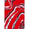 thumbnail image 1 of Ladole Rugs Calvin Red Black Abstract Polypropylene Small Mat Doormat, 2x3, 2' x 3'3", 1 of 4