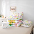 thumbnail image 6 of Homewish Cute Cartoon Flower 7-Piece Bedding Comforter Set,Colorful Daisy King Bedding Sets,White Yellow Pink Bed Sheets For Girls,Ultra Soft Home Decor Reversible, 6 of 8