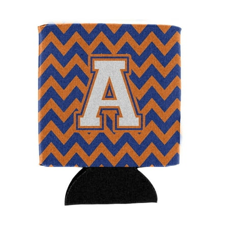 

Carolines Treasures CJ1060-ACC Letter A Chevron Blue and Orange 3 Can or Bottle Hugger Can Hugger multicolor