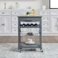 thumbnail image 5 of QunYou Rolling Kitchen Carts with Wheels Mobile Rolling Trolley Cart with Drawer & Basket 30"Portable Kitchen Workstation for Home Dining and Culinary Spaces, 5 of 8
