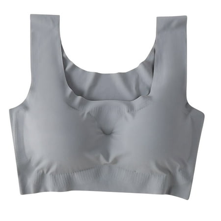 Juslio Minimizer Bras for Women Athletic Padded Comfortable Solid Vest Breasted Bra