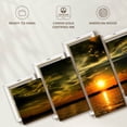 thumbnail image 6 of Elephant Stock Glowing Beach Sunset Wall Art - Horizontal Multi Panel Canvas - Living Room Wall Decor - Nature Multi Panel - Black And Brown Decor - 92" x 42", 6 of 8