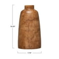 thumbnail image 2 of Creative Co-Op Round Decorative Paulownia Wood Tall Vase, Brown, 2 of 8