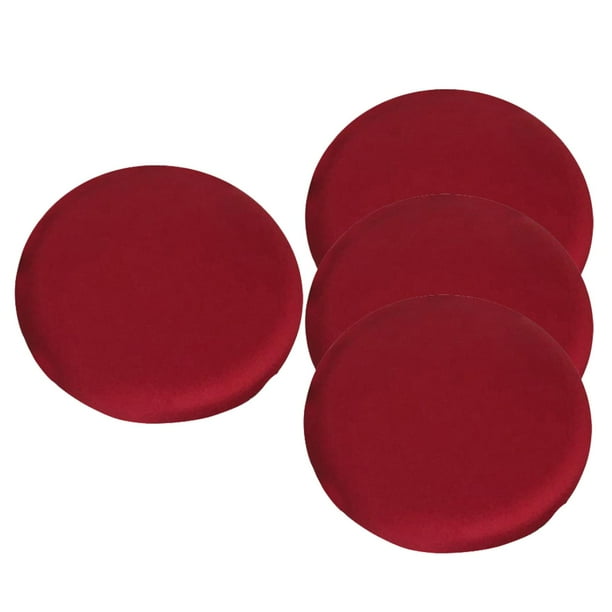 2 fundas para taburetes de bar, redondas, elásticas, duraderas, impermeables, de poliéster suave. vino rojo