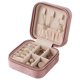 thumbnail image 1 of Joyero de terciopelo de viaje, pequeño organizador portátil con espejo, mini caja de regalo para niña, anillo, 1 of 5