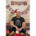 thumbnail image 3 of Old Glory Mens Skull & Crossbones Silhouette Ugly Christmas Sweater Short Sleeve T Shirt, 3 of 6