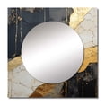 thumbnail image 2 of Designart "Adorned Gold and Black Pottery V" abstract spirals Square Mirror For Wall Decor - Large Black Square Mirror Printed Wall Decor - Modern Square Living Room Mirror, 2 of 5