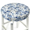 thumbnail image 6 of Cauagu Blue Paisley Print Round Stool Covers,Seat Cushion for Round Bar Stool Chair Seat Cover for Bar Round Chair Fits for 12/13/14in Bar Stool Cushion, 6 of 7