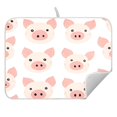 thumbnail image 3 of Cartoon Pig Pattern Drying Dish Mat Quick Drying Absorbent Soft Durable for Kitchen 18" x 24", 3 of 10