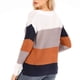 thumbnail image 4 of Suéteres para mujer Suéteres de otoño Cuello redondo Moda Manga larga Color a juego Tops sueltos Blusa de punto Odeerbi  ODB-5, 4 of 5