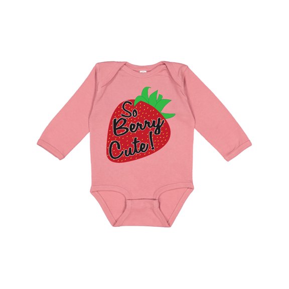 Inktastic So Berry Cute Boys or Girls Long Sleeve Baby Bodysuit