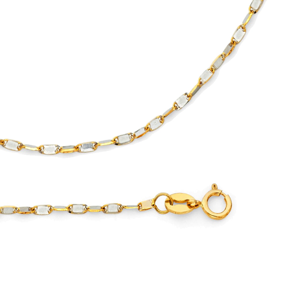 14K Solid Yellow Gold 1.1mm Twisted Snail Chain  22 Inches