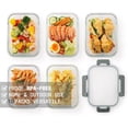 thumbnail image 3 of Recipientes de vidrio para preparación de comidas Cuiselect, paquete de 10, 650 ml con tapas, 3 of 7